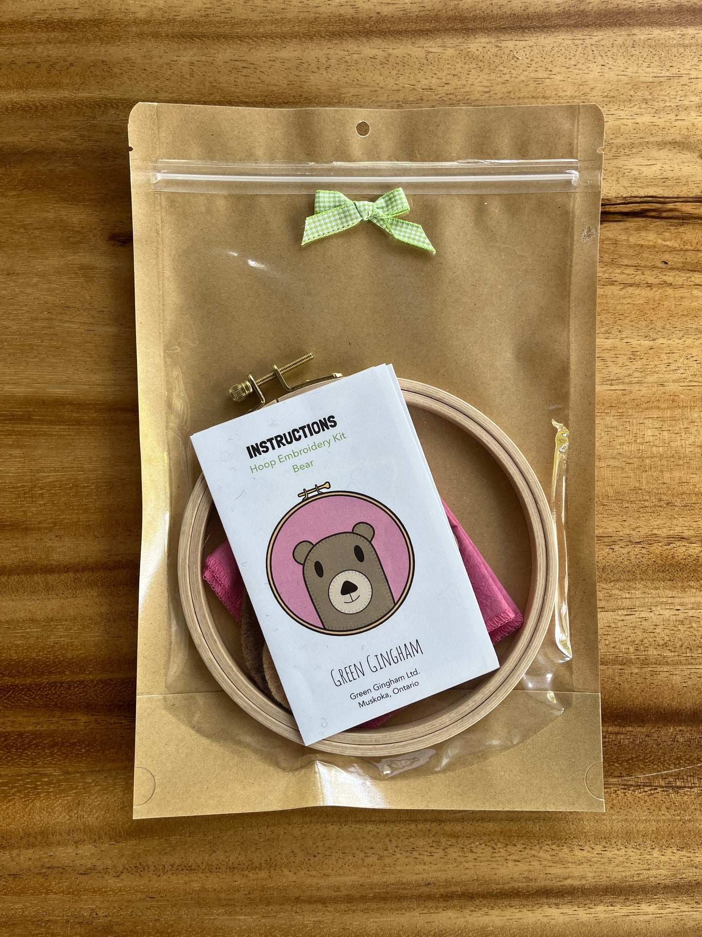 Bear Felt Embroidery Craft Kit – DIY Animal Art for Kids