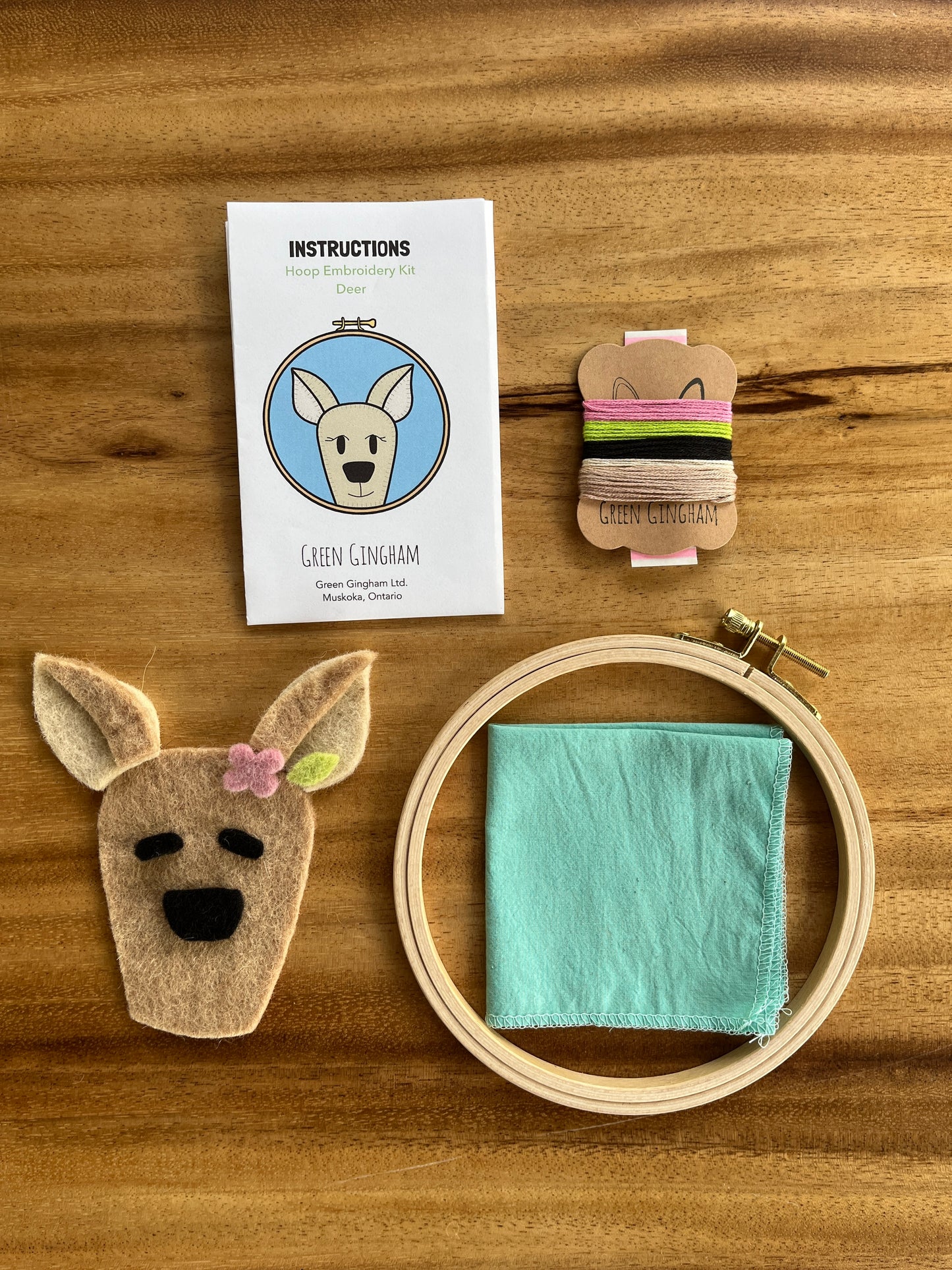 Deer Felt Embroidery Craft Kit – DIY Animal Art for Kids