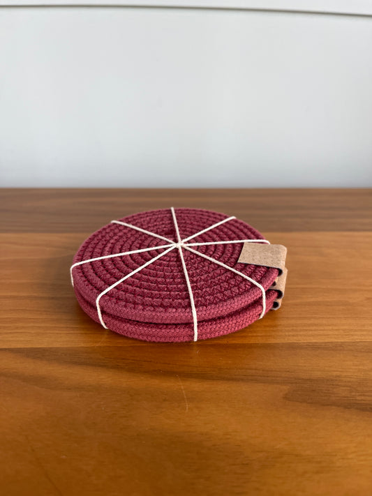Cranberry Rope Coasters