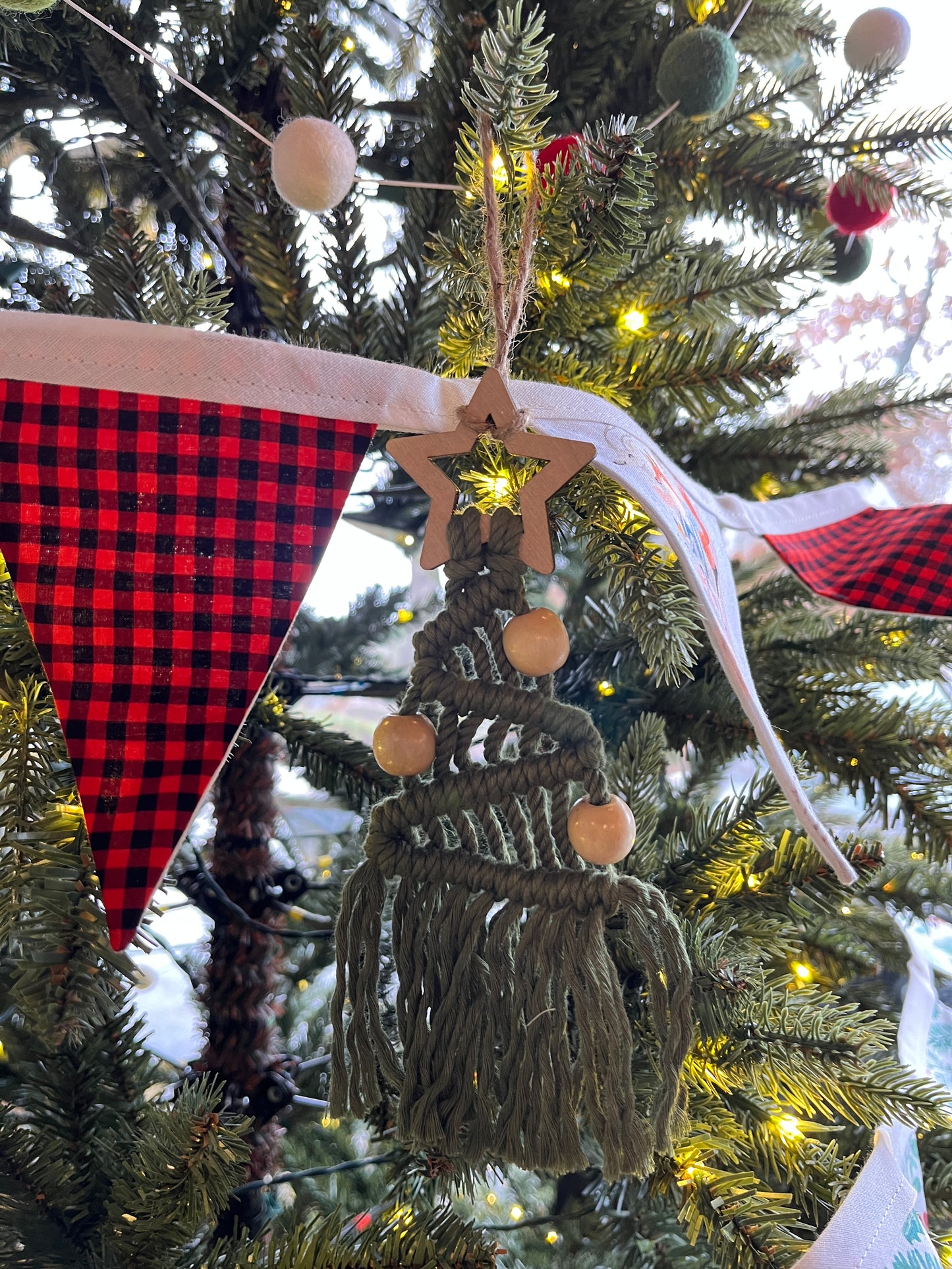 Décoration en macramé | Sapin de Noël