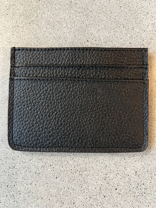 Sleek Leather Card Wallet | Midnight Black
