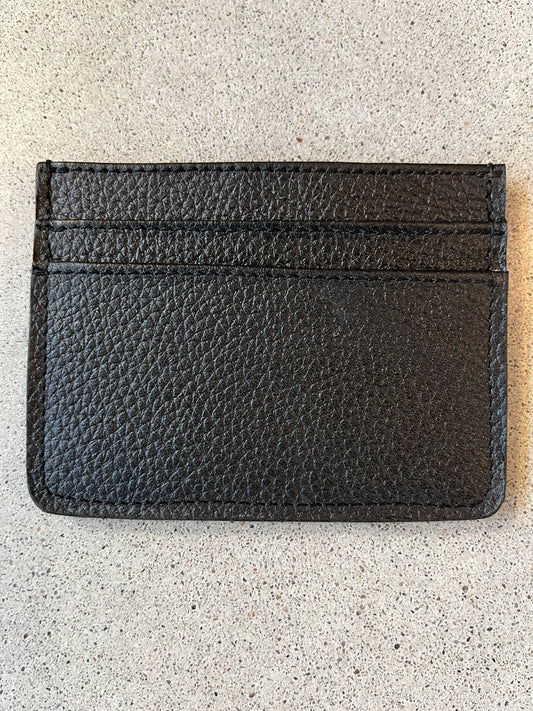Sleek Leather Card Wallet | Midnight Black
