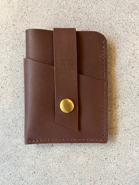 Hernandez Leather Card Wallet | Chocolate Brown