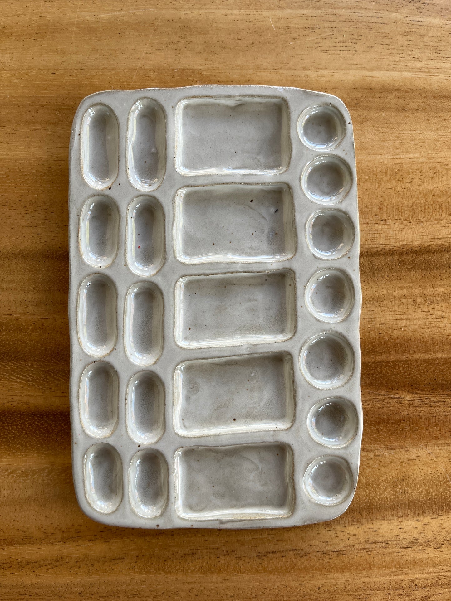 Ceramic Paint Palette | Recycled Clay Watercolour Wells
