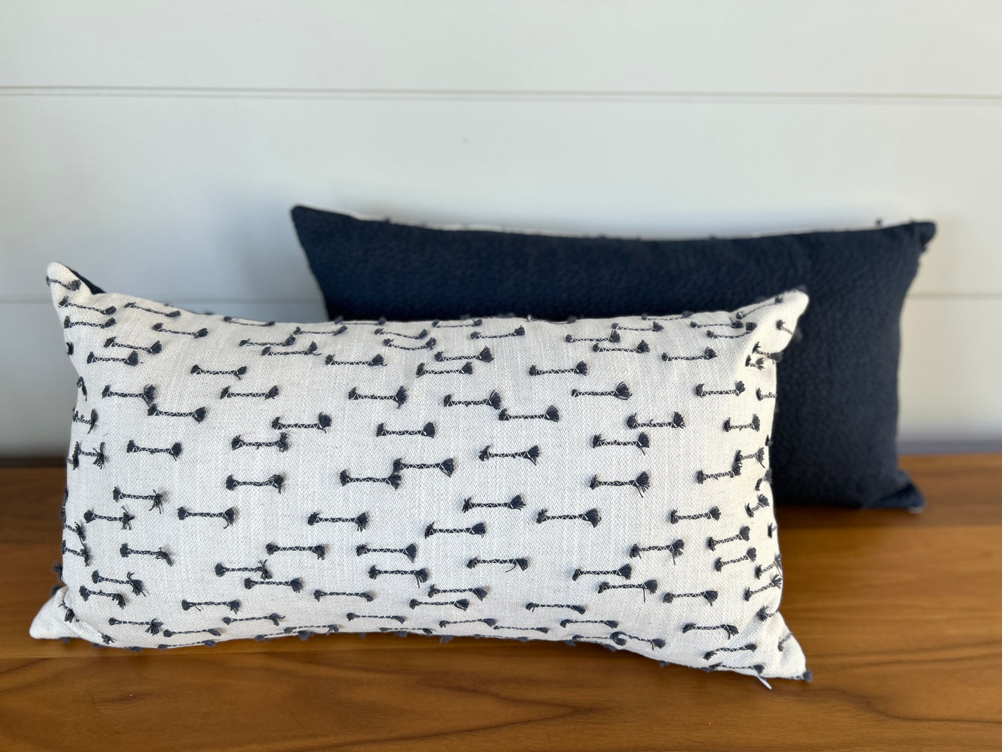 Pair of Lumbar Pillows | Boho Navy