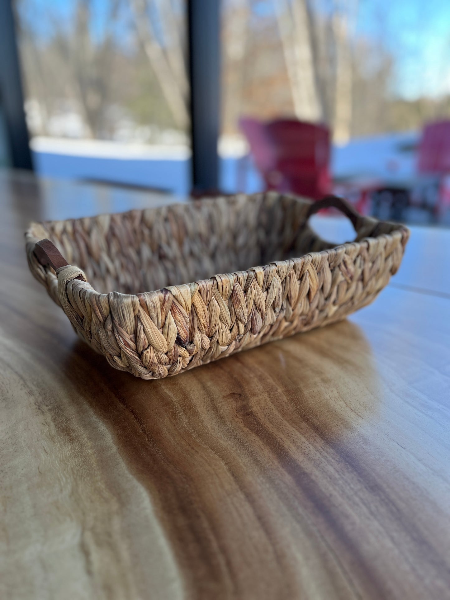 Panier en jacinthe d'eau | Grand rectangle