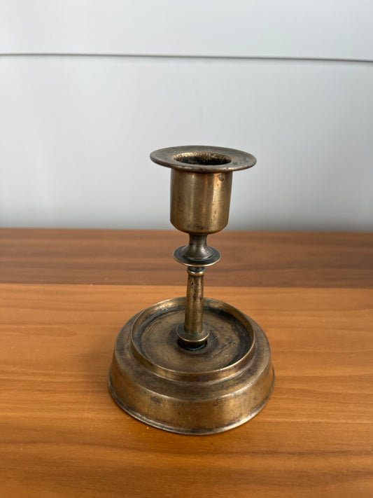 Vintage Brass Candle Holder | Mid-century Modern Decor