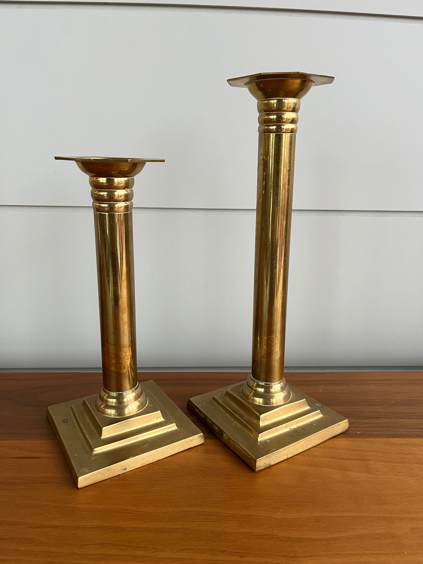 Vintage Brass Candle Holders