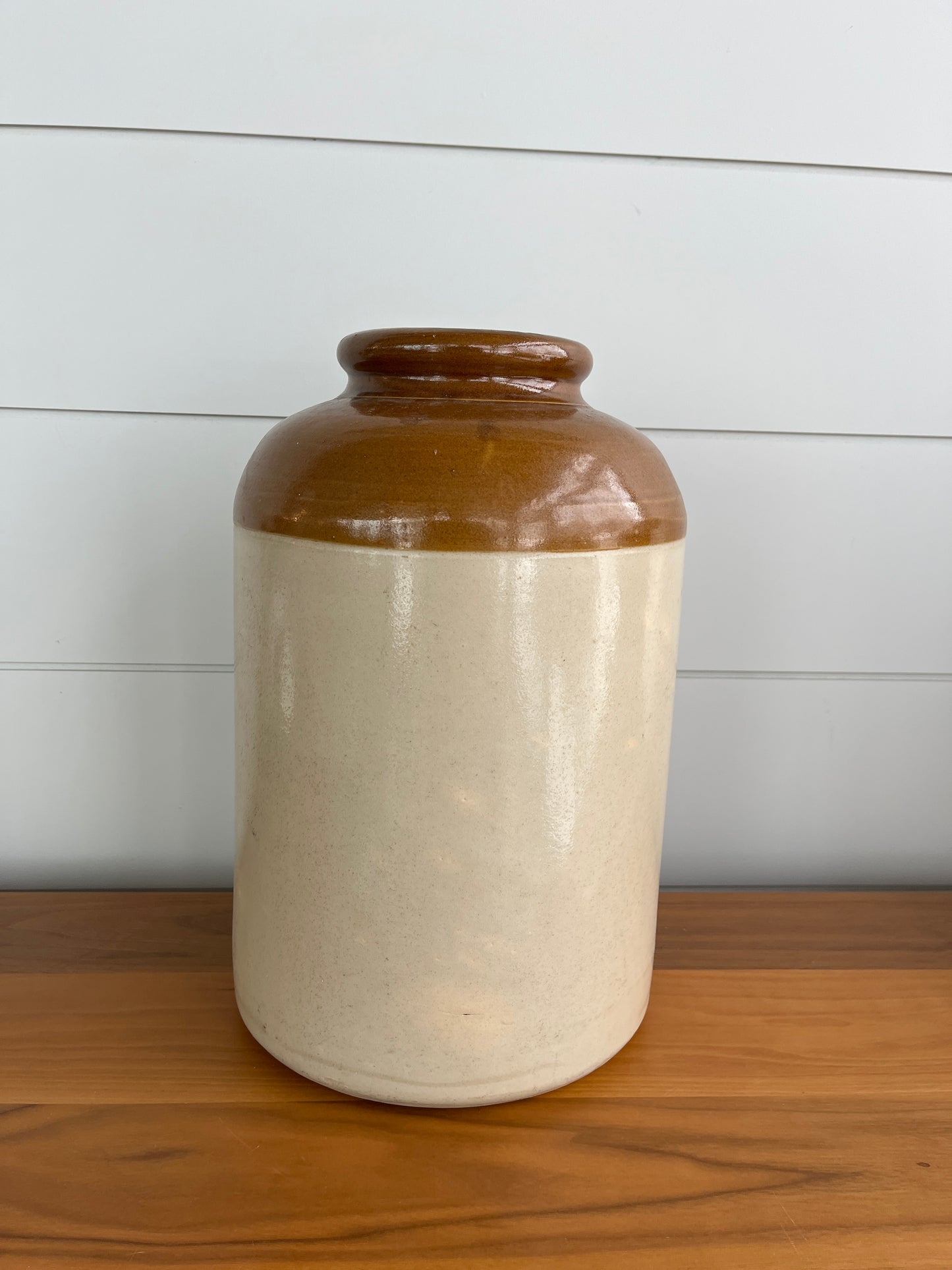 Pot en faïence vintage extra large | Ocre