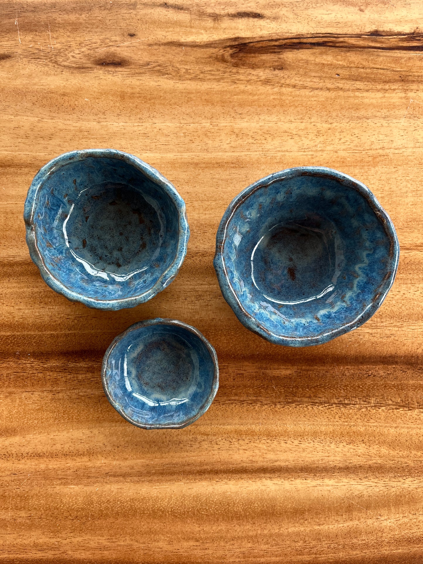 Grand pot à pincer | Bleu lac