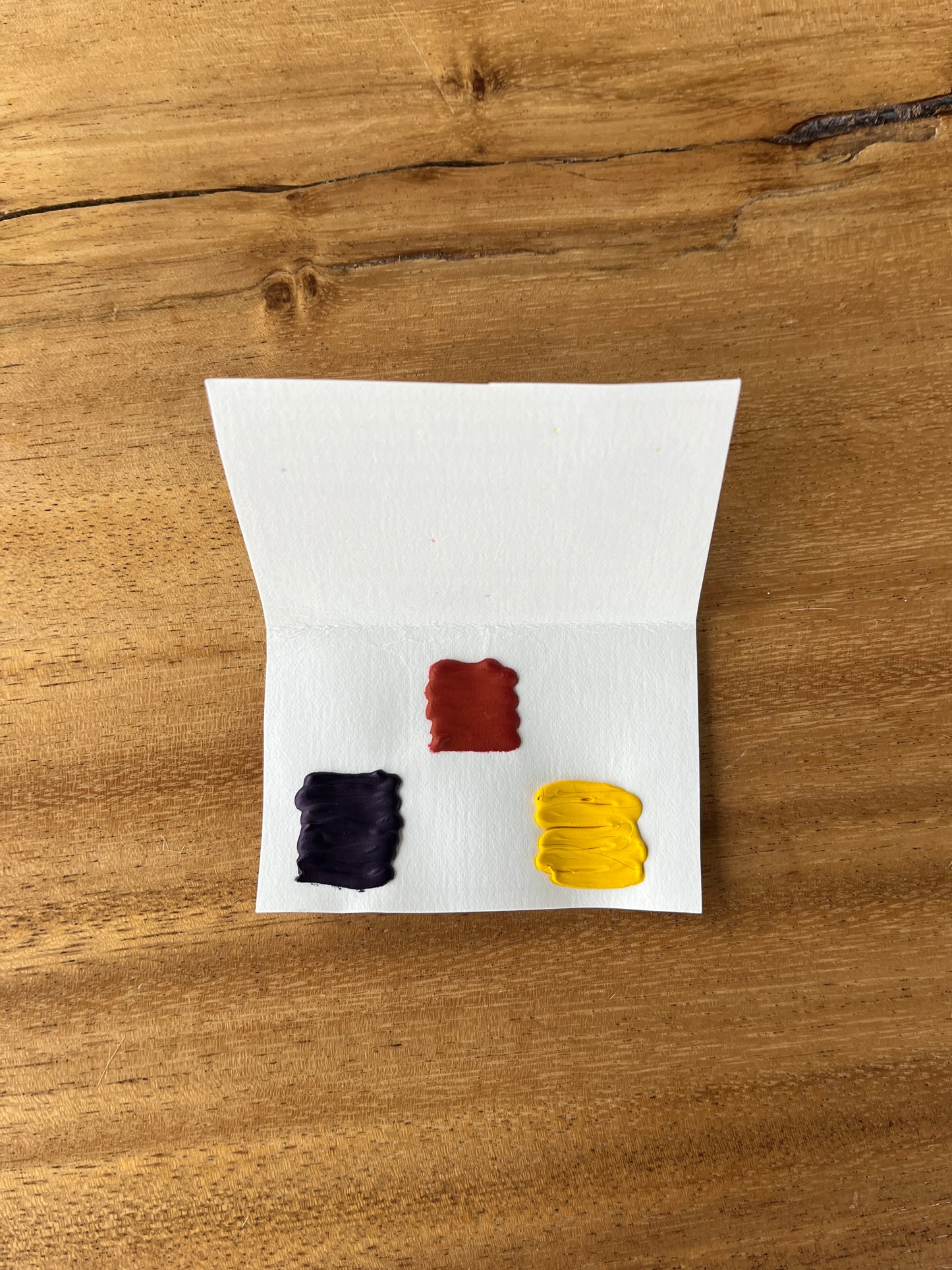 Watercolour Paint Travel Card | Primary Trio Mini