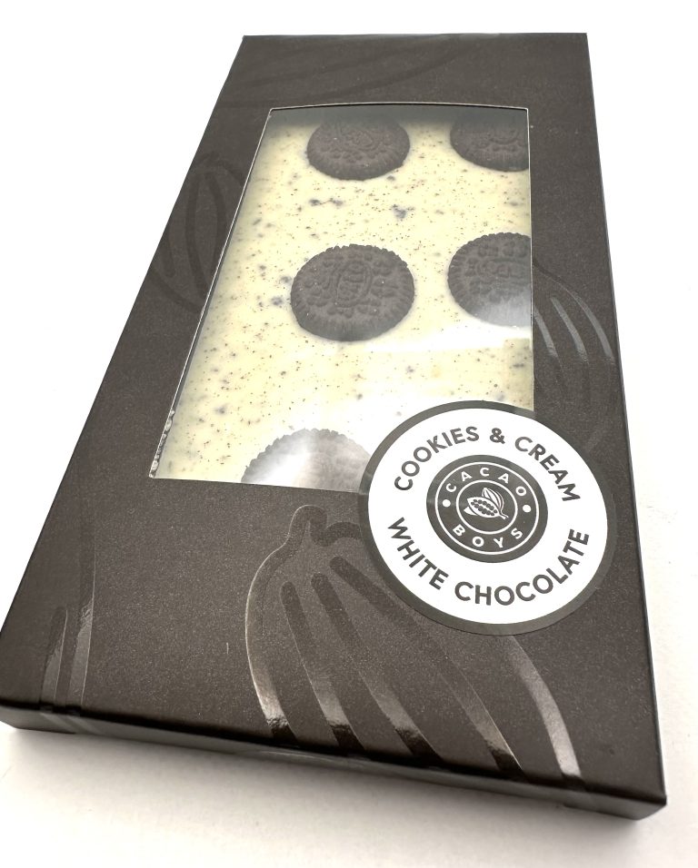 Cookies and Cream White Chocolate Bar Cacao Boys