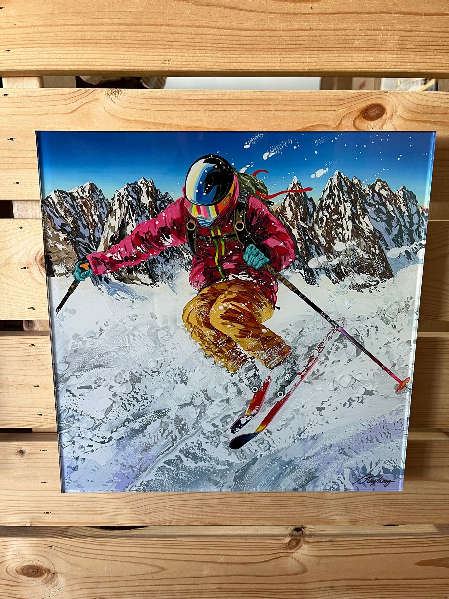 Shred the Gnar | 12 x 12 Acrylic Print by Steve Tracy