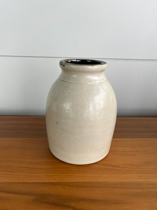 Vintage Earthenware Vase Small | Cream Crock
