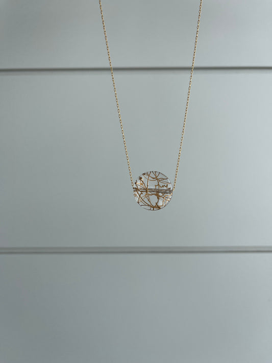 Kintsugi-inspired "I am whole" necklace | Clear circle
