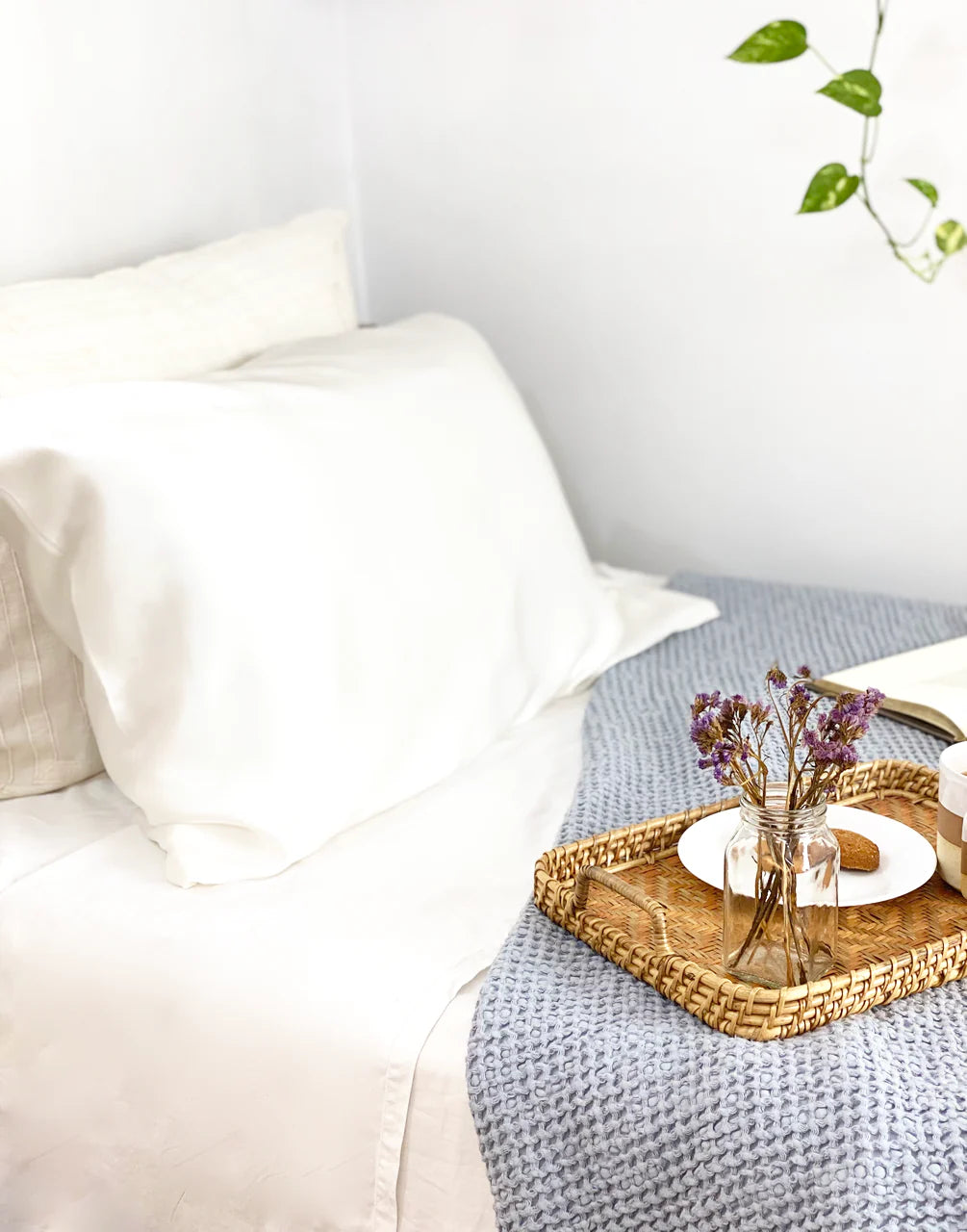 Peace Silk Pillow Case | Ivory