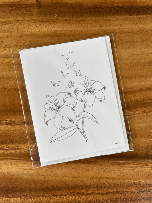 Lillies & Birds (Matthew 6) | Closer Look Greeting Card