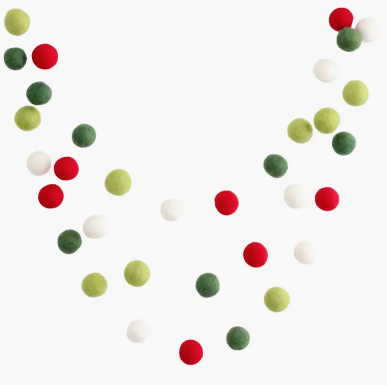 Guirlande de boules de feutre | Merry & Bright