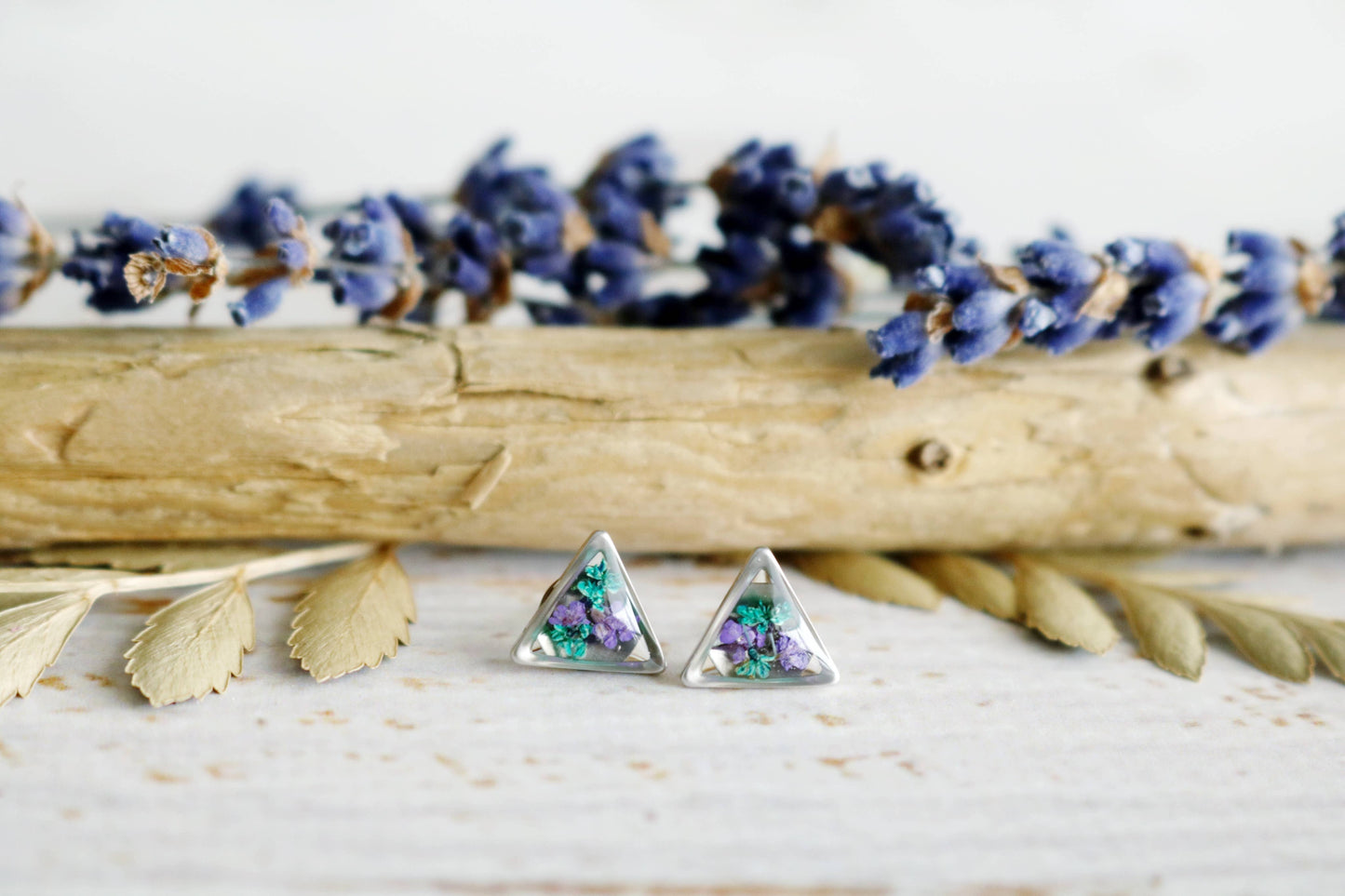 Triangle Studs | Rose Gold Mermaid