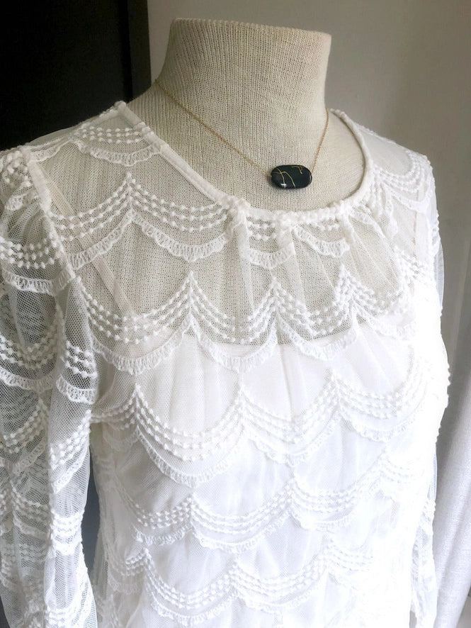 Collier "Je suis entier" inspiré du Kintsugi | Ovale noir
