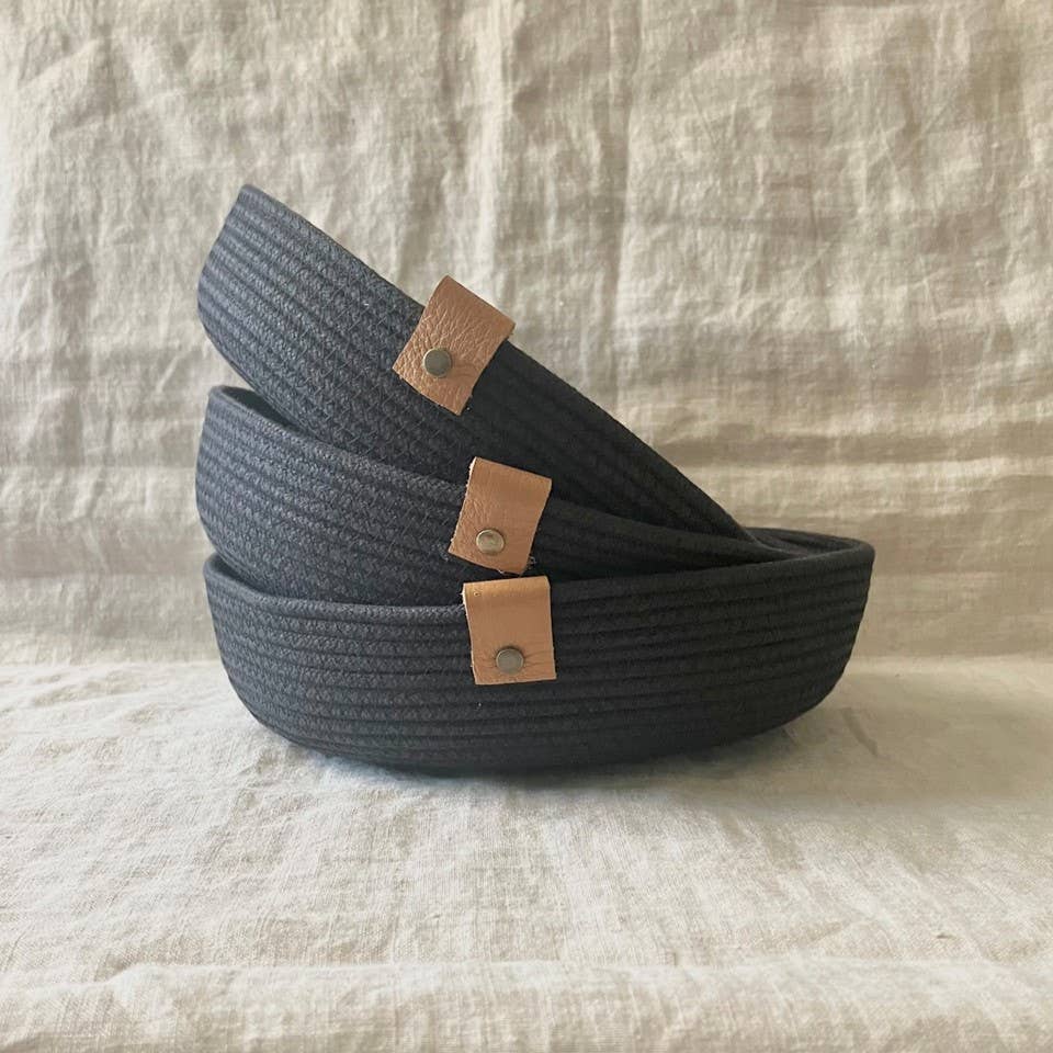 Plateau en corde | Noir