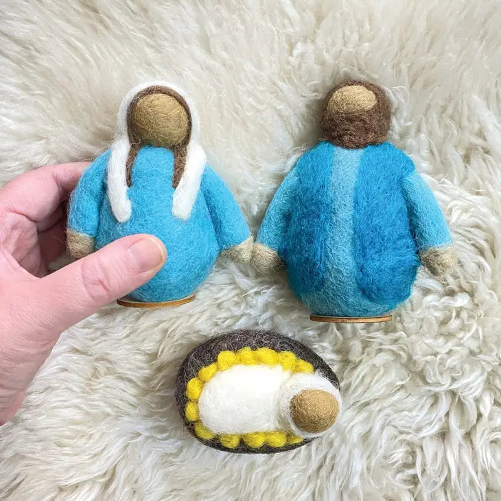 Classic Nativity Display | 12-piece hand-felted wool set
