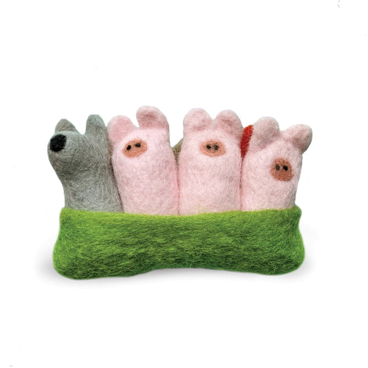 Wool "Pocket Pals" Play Set | Three Little Pigs