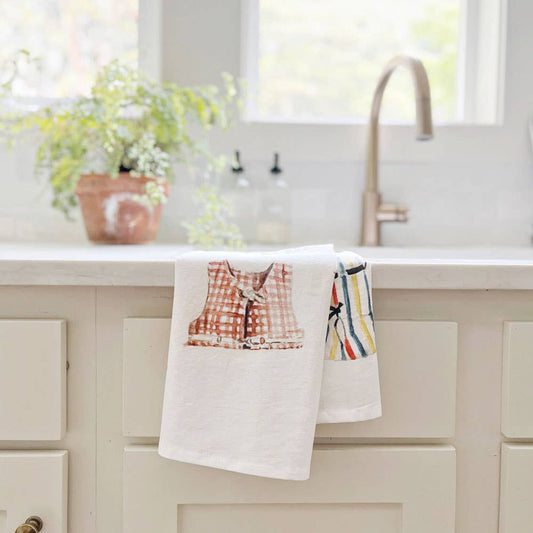 Life Jackets Watercolour Print Tea Towel