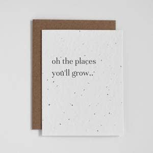 Carte de vœux à planter – Oh les endroits où vous grandirez