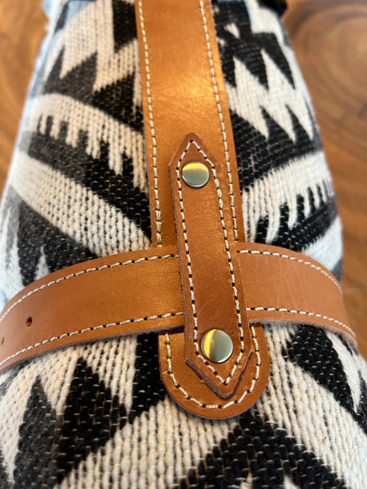 Leather Carrying Strap with Buckles