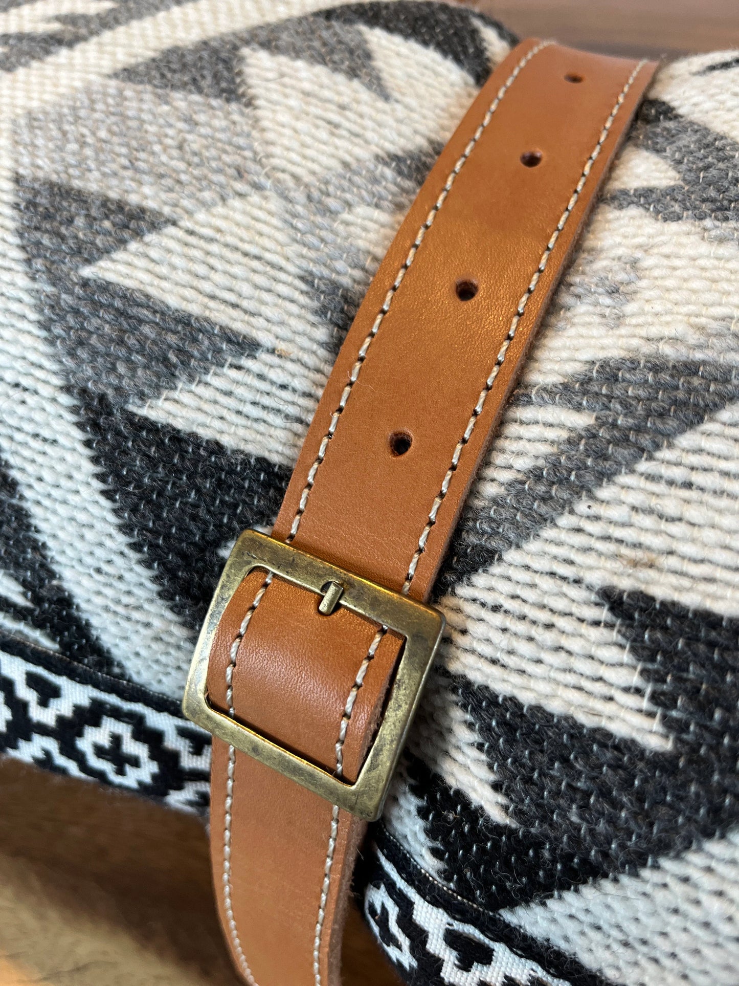 Leather Carrying Strap with Buckles