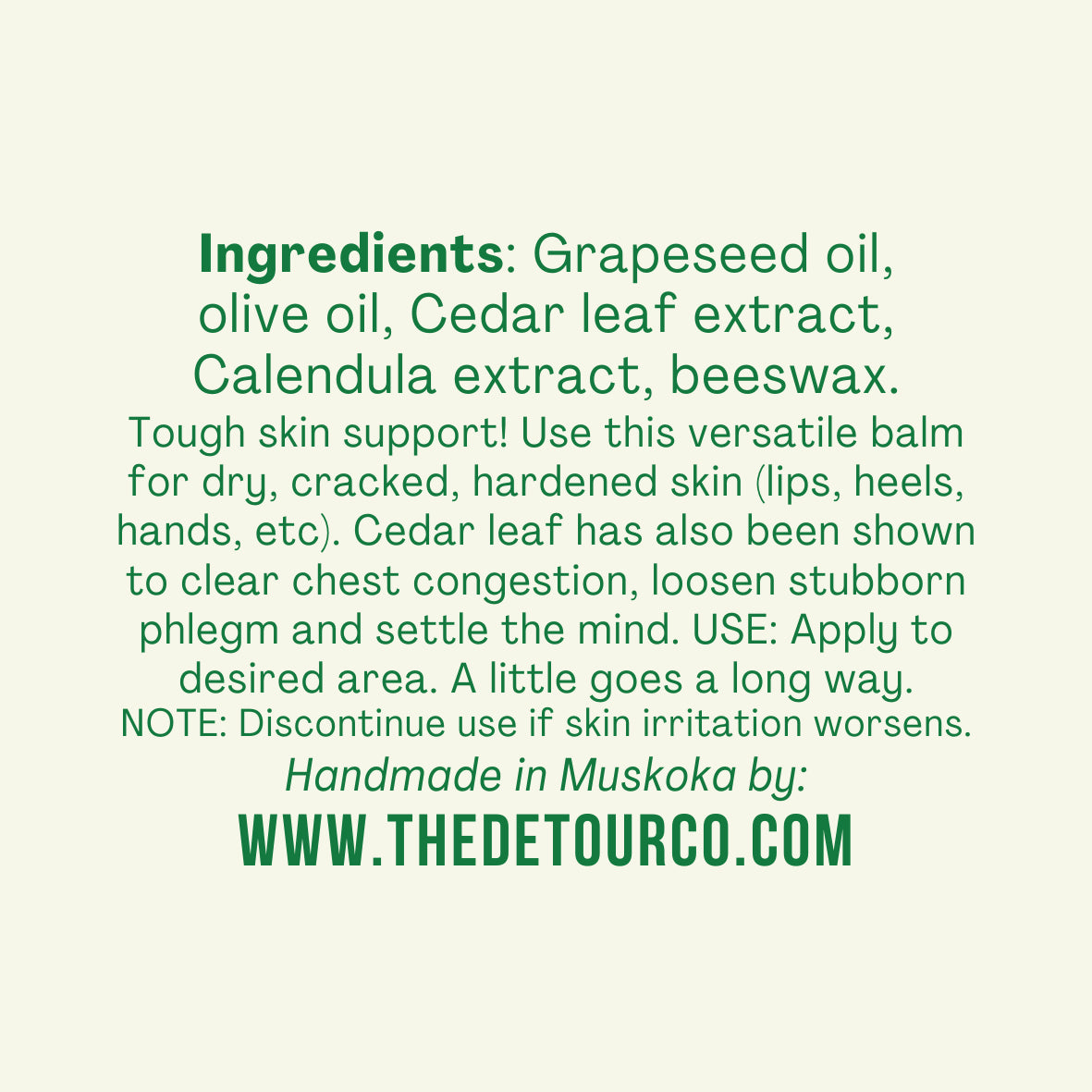 Cedar Salve | The Detour Co