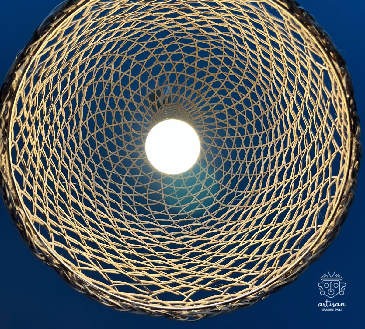 Handwoven Pendant Light | Large Bell