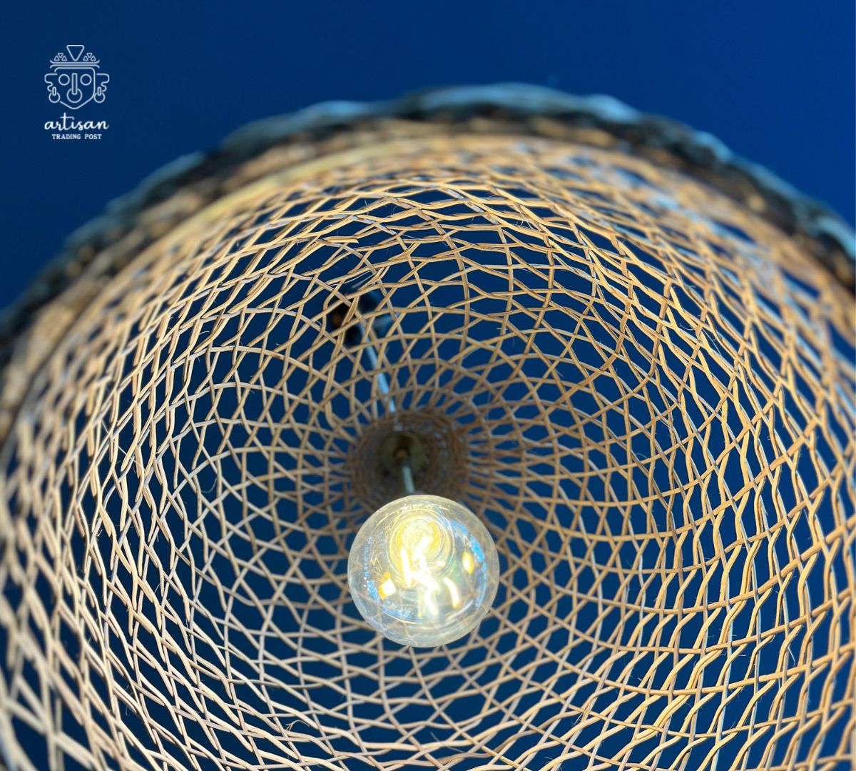 Handwoven Pendant Light | Large Bell