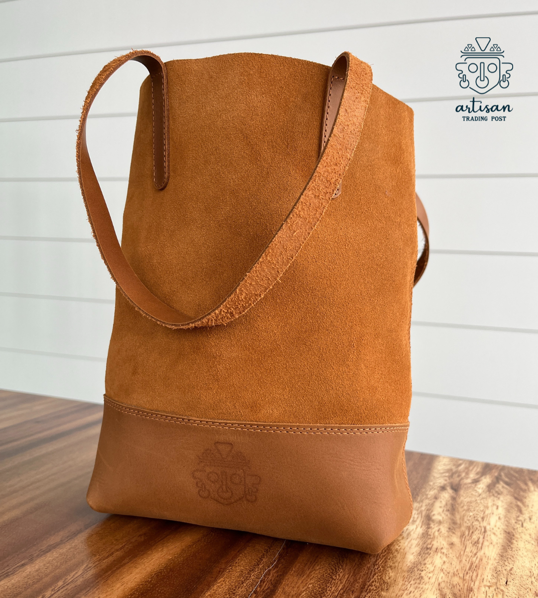 Sac fourre-tout Muskoka Junior – Sac en cuir fait main | Cannelle