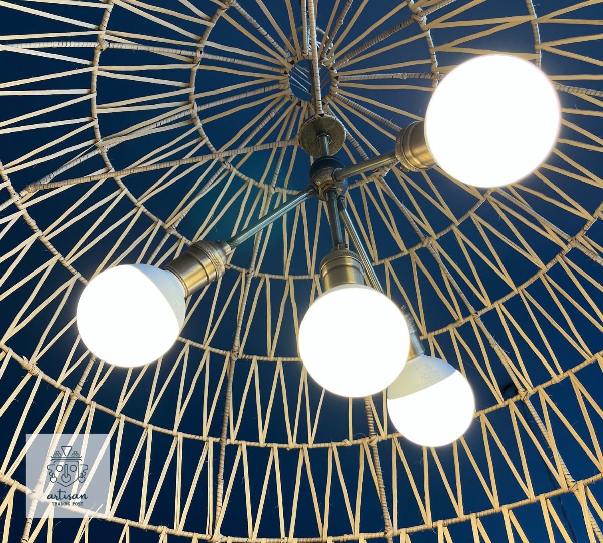 Handwoven Chandelier | Extra Large Acorn