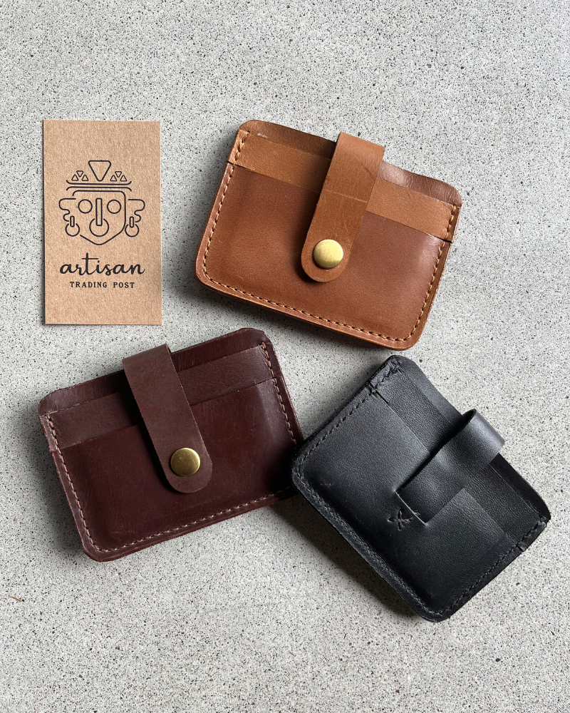 Francisco Leather Card Wallet | Midnight Black