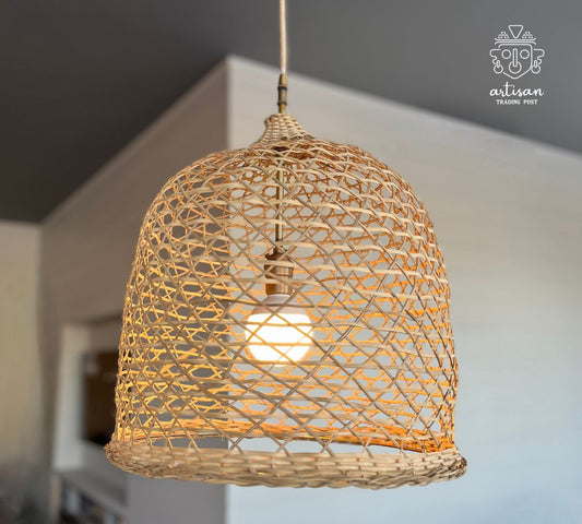 Handwoven Pendant Light | Large Bell