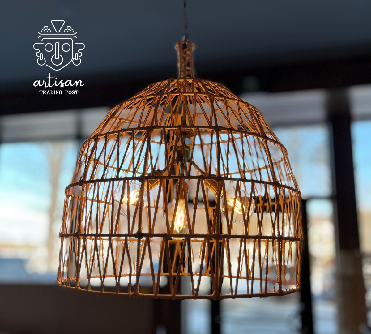 Handwoven Chandelier | Large Acorn