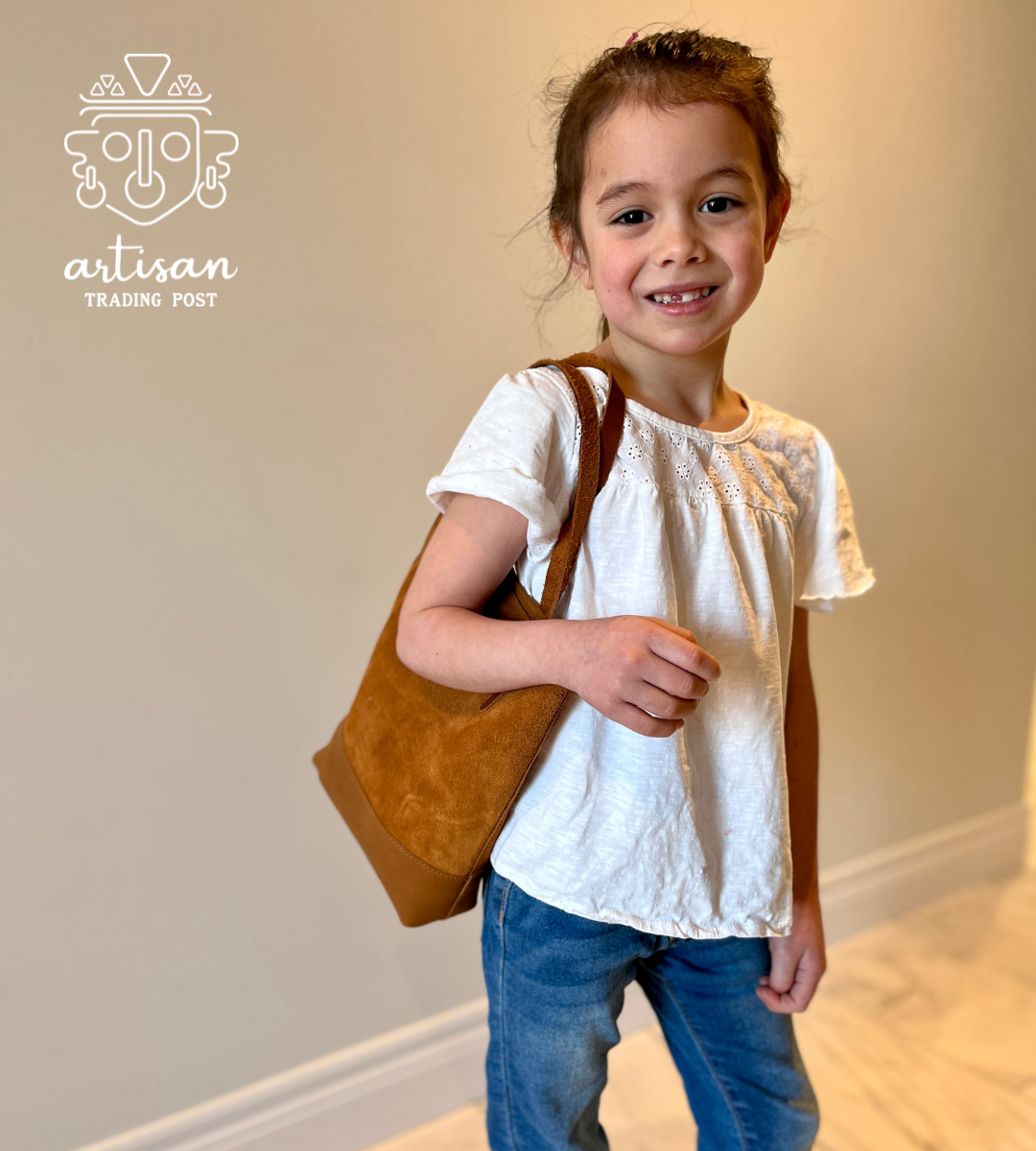 Sac fourre-tout Muskoka Junior – Sac en cuir fait main | Cannelle