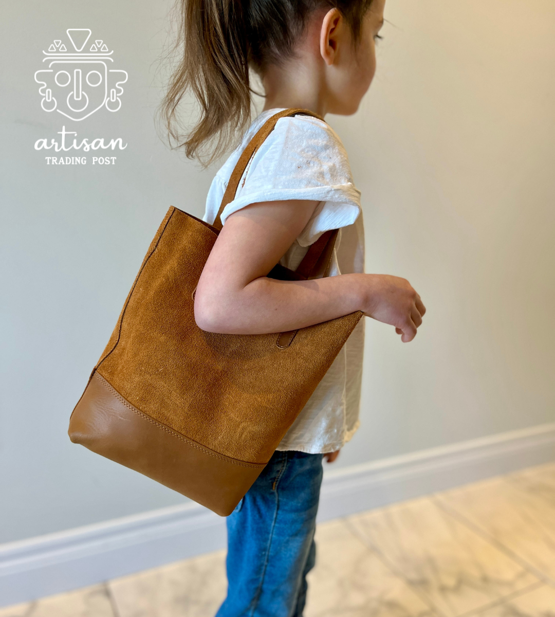 Sac fourre-tout Muskoka Junior – Sac en cuir fait main | Cannelle