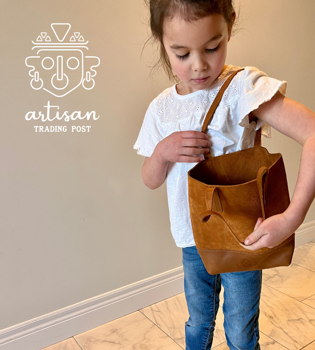 Sac fourre-tout Muskoka Junior – Sac en cuir fait main | Cannelle