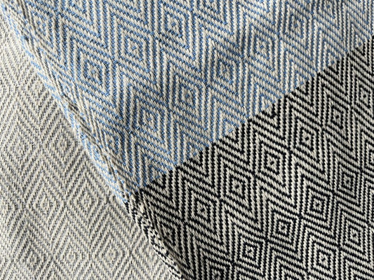 Muskoka Wrap | Handwoven Cotton | Multi Colour Blue