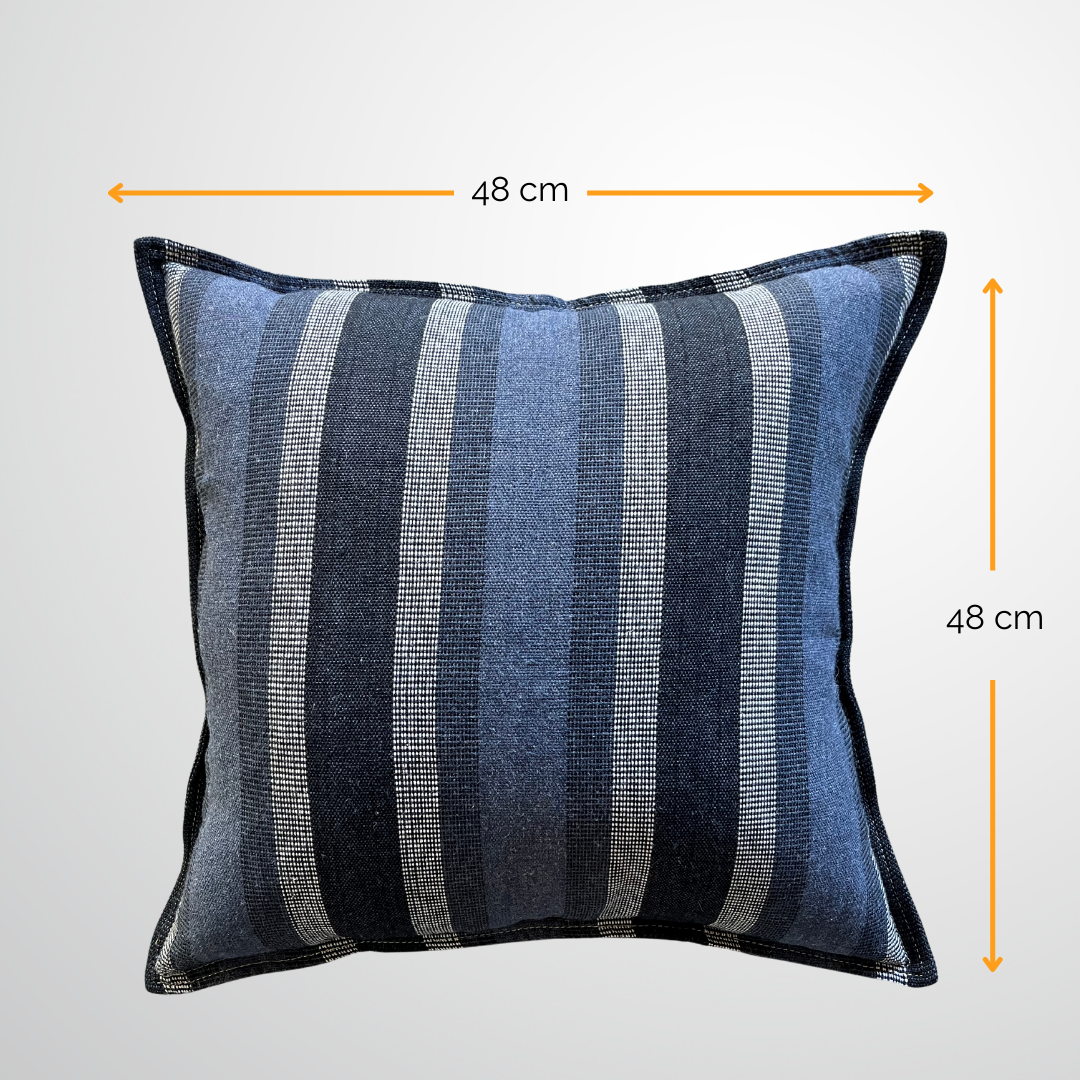 Handwoven Cotton Pillow Cover | Navy