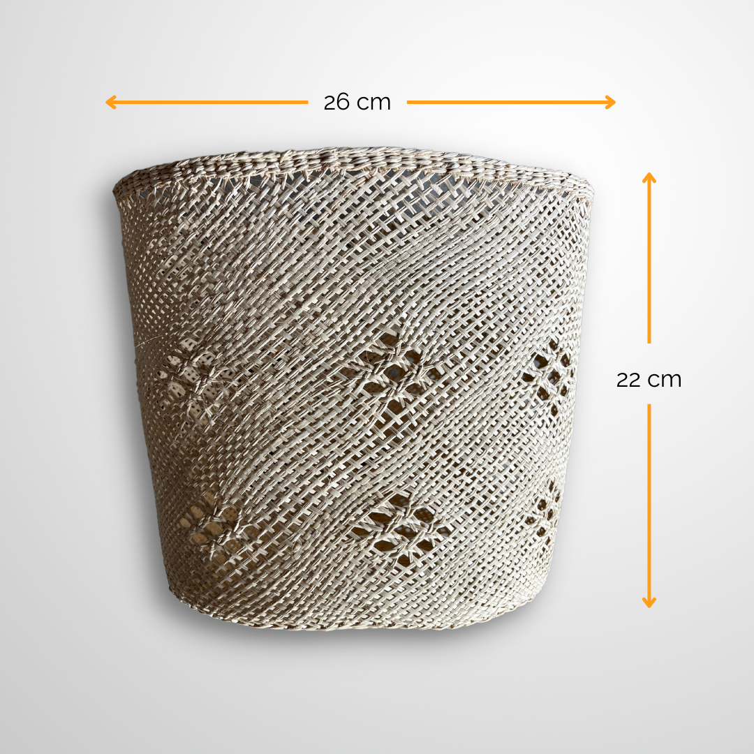 Panier ovale Flora | Petit panier en bambou naturel tissé à la main
