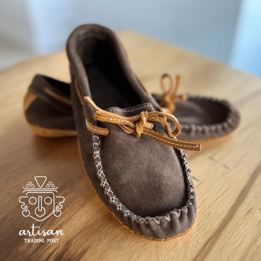 Handmade Suede & Leather Moccasin | Muskoka Brown