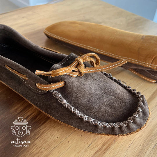 Handmade Suede & Leather Moccasin | Muskoka Brown