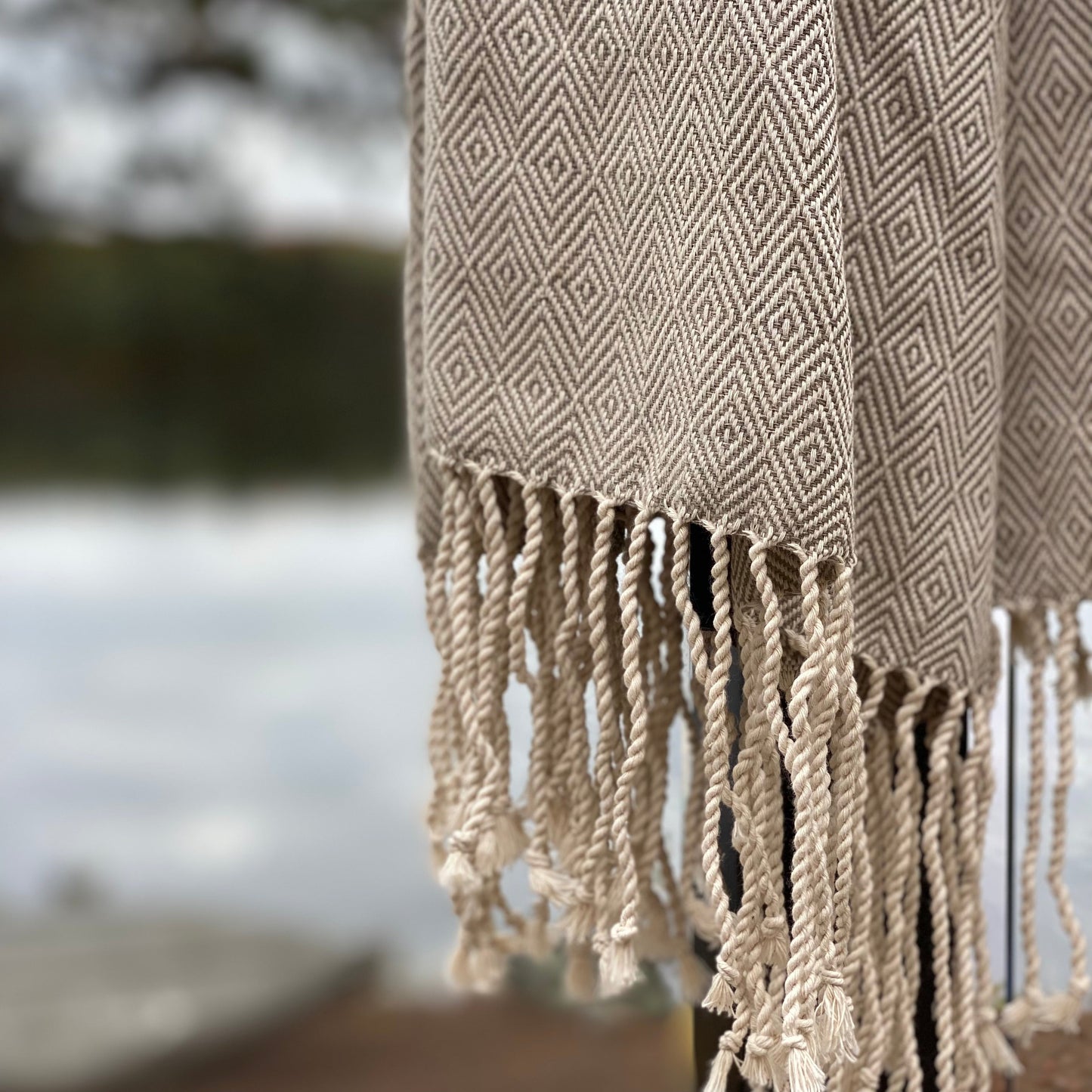 Muskoka Wrap | Handwoven Cotton | Sand