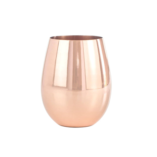Stemless Copper Wine Glass