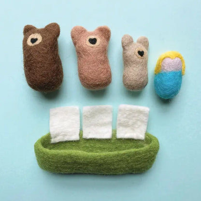 Wool "Pocket Pals" Play Set | Goldilocks and the Three Bears